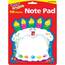 Trend TEP T72071 Trend Bright Birthday Shaped Note Pad - 50 X Multicol