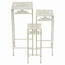 Plutus PBTH92430 Metal Plant Stand In White Metal Set Of 3