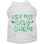 Mirage 51-199 WTMD Little Miss Lucky Charm Screen Print Dog Shirt Whit
