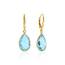 Unbranded 98646 Drop Earrings With Pear-shaped Blue Topaz Briolettes I