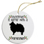 Mirage ORN-R-B58 Breed Specific Round Christmas Ornament Pomeranian