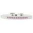 Mirage 611-07 WT-8 Bright Pink Crystal Size 8 White Puppy Collar