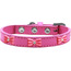 Mirage 631-11 BPK10 Pink Glitter Bow Widget Dog Collar Bright Pink Siz