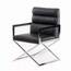 Homeroots.co 284213 24 Black Leatherette And Stainless Steel Dining Ch