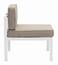 Zuo 703814 Golden Beach Middle Chair (set Of 2) White  Taupe
