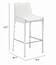 Zuo 100647 Fashion Bar Chair (set Of 2) White
