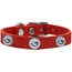Mirage 83-129 Rd24 Frosty Face Widget Leather Dog Collar Red Size 24