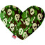 Mirage 1341-TYHT8 Green Camo Skulls 8 Inch Heart Dog Toy