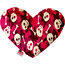 Mirage 1343-SFTYHT8 Pink Camo Skulls 8 Inch Stuffing Free Heart Dog To