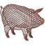 Accent 4506339 Open Geometric Frame Metal Pig Sculpture