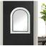 Nikki 5001046 White Arched Wall Mirror With Black Trim