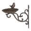 Accent 4506480 Wall-mounted Cast Iron Scrolled Bracket With Bird Feede