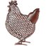 Accent 4506337 Open Geometric Frame Metal Chicken Sculpture