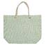 Dii CAMZ38978S Shimmery Green Striped Woven Paper Beach Tote Bag