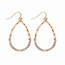 Dobbi ME3037GRY Semi Precious Pearshape Earrings ( Variety Colors Avai