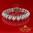 King 11469W-A189KOB 10k White Gold Finish Silver Ladies Bracelet With 