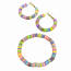 The pastelbeset-S Pastel Beaded Earring  Bracelet Set (pack Of 6) (pac
