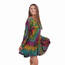 Jayli PAE41Wdress Lulu Dress Rayon Spandex Mudmee Tie Dye Long Sleeve 