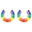 Dobbi ME4979 Tassel Fringe Hoop Earrings (pack Of 1)