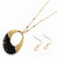 Dobbi ANE7012 Tear Drop Pendant With Silk Necklace Set (pack Of 1)