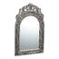 Accent 4506127 Wood Antique-look Arch-top Wall Mirror - Silver