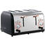 Megachef MG-TS-3500B 4 Slice Wide Slot Toaster With Variable Browning 