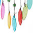Accent 4506861 Glass Leaves Colorful Wind Chimes - Dragonfly
