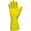 The SZN GRFYMD1S Safety Zone Yellow Flock Lined Latex Gloves - Chemica