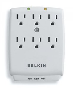 Belkin F9H620-CW (r) F9h620-cw 6-outlet Wall-mount Surge Protector