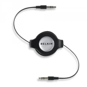 Belkin F3X1980-4.5-BLK Iphoneipod Retractable 3.5mm Cbl 4.5ft