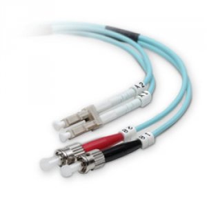 Belkin F2F402L003MG 3m Fiber Optic Cable, 10gb Aqua Multimode Lcst Dup