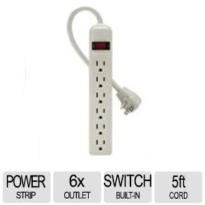 Belkin F9P609-05R-DP (r) F9p609-05r-dp 6-outlet Power Strip With Right