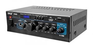 Pyle PTAU55 2x120w Stereo Power Amp W  Blue Led Display Usb Sd Mmc Car