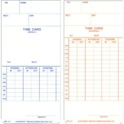 Acroprint ACPATR121 Card,time,fatr120,250pk