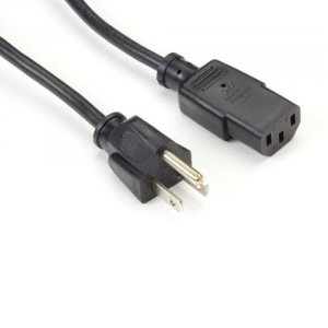 Black EPXR08 North American Pcmonitor Power Cord Nema 5-15p To Iec-603