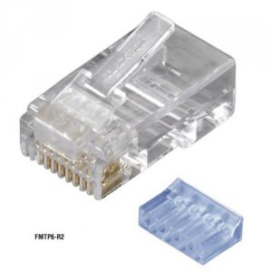 Black FMTP6-R2-250PAK Cat6 Modular Plugs, Rj-45, 250-pack