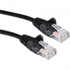 Qvs CC5-03BK 3pk 3ft Cat5e Blk Ethernet