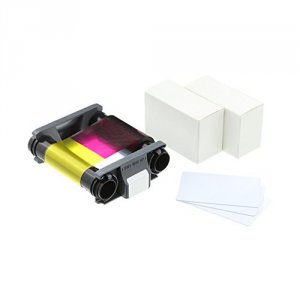 Evolis 3AX771 Ribbon-paper Kit - Dye Sublimation - 100 Cards - Ymcko -