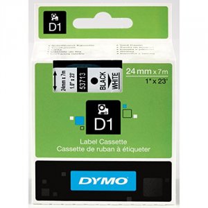 Dymo 53713 , D1 Labeling Tape, 1 X 23' White Tape, Black Print