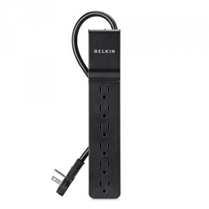 Belkin BSE600-06BLK-WM 6 Ft 6 Outlet 720j Surge