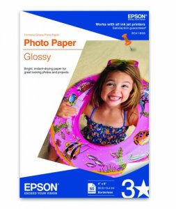 Epson S041809 Paper - Resin Coated Glossy Photo Paper - 4 In X 6 In - 