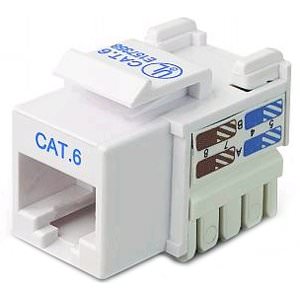 Belkin R6D026-AB6-WHT Keystone Jack - Keystone Jack - White - 1 Port