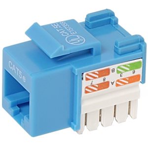 Belkin R6D024-AB5E-BLU Cat5e Keystone Jack Blue (qty 1)