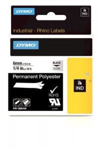 Dymo 1805440 Rhino 14in Clear Perm Poly-6mm