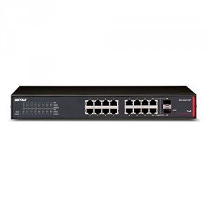 Buffalo BS-GS2016P 16port Gbe Poe Smart Switch W 2 Sfp