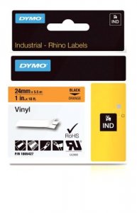 Dymo 1805427 Rhino 1in Orange Vinyl-24mm