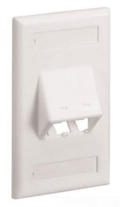 Panduit CFPSL2EIY Mini-com Classic Series Sloped Faceplates With Label