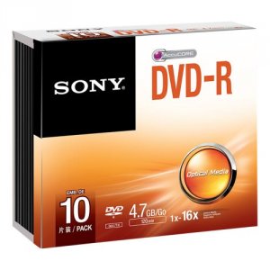 Sony 10DMR47SS 10 Pack Dvd R Slim Jc