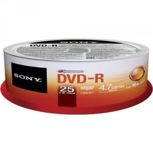 Sony 25DMR47PP 25pk Dvd R Inkjet Printable Spindle