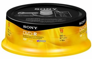 Sony 15DMR47SP 15pk Dvd R Spindle